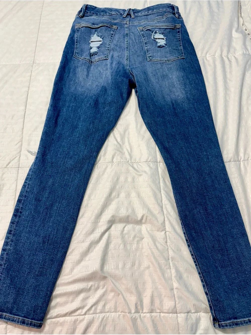 Good American Blue Skinny Distressed Jeans 14/32